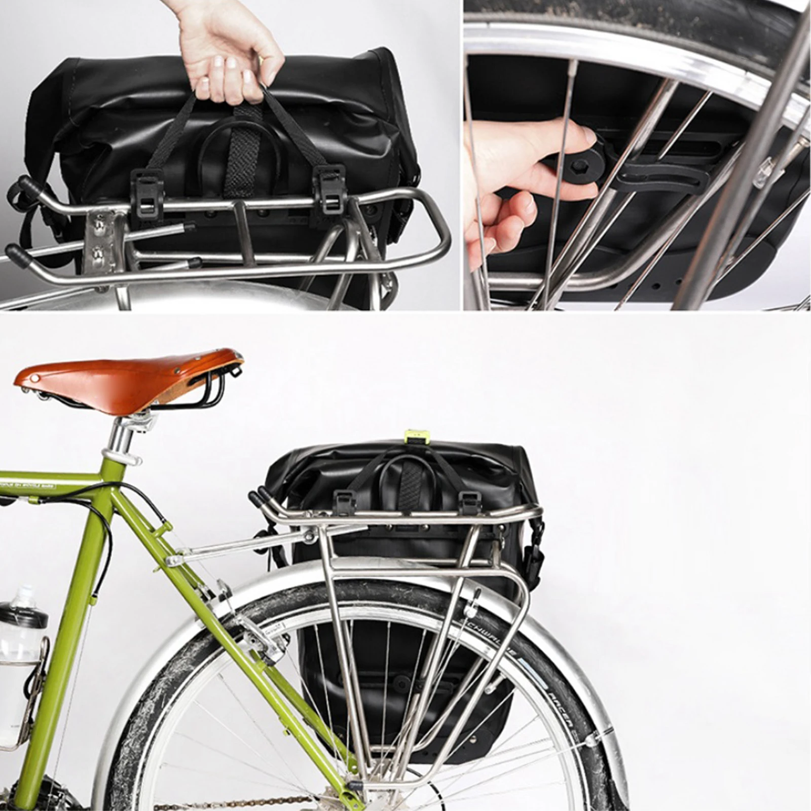 

Multi-functional 25L Bike Pannier Bag Waterproof Bicycle Rear Seat Pack Backpack