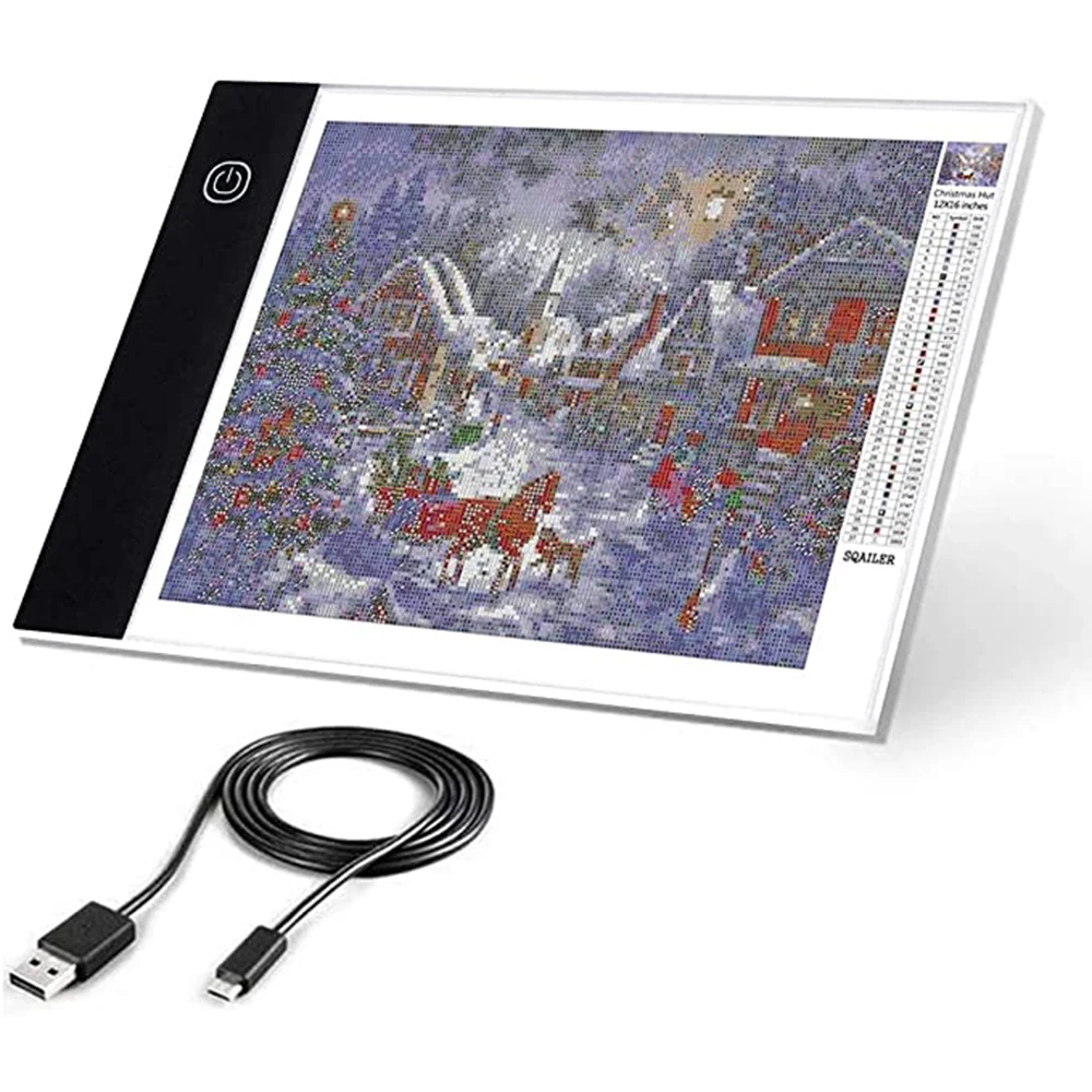 a3 size three level dimmable led light padtablet eye protection easier for diamond painting embroidery tools accessories free global shipping