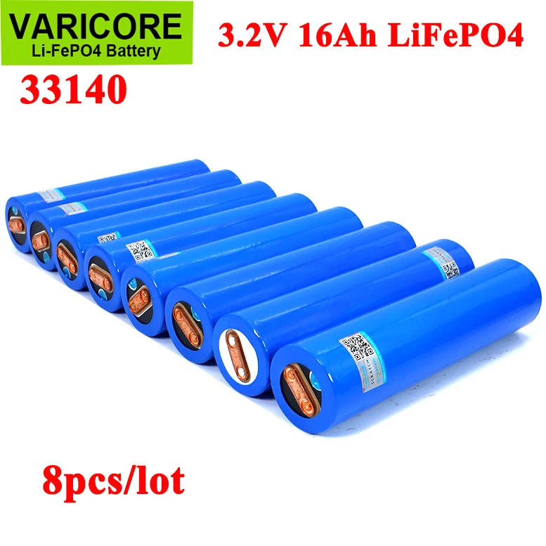 

8 шт VariCore 3,2 V 33140 15Ah lifepo4 ячейки литий-железо phospha 16000 мА/ч, для детей возрастом от 12v 24V, фара для электровелосипеда в е-скутер способный преодоле...