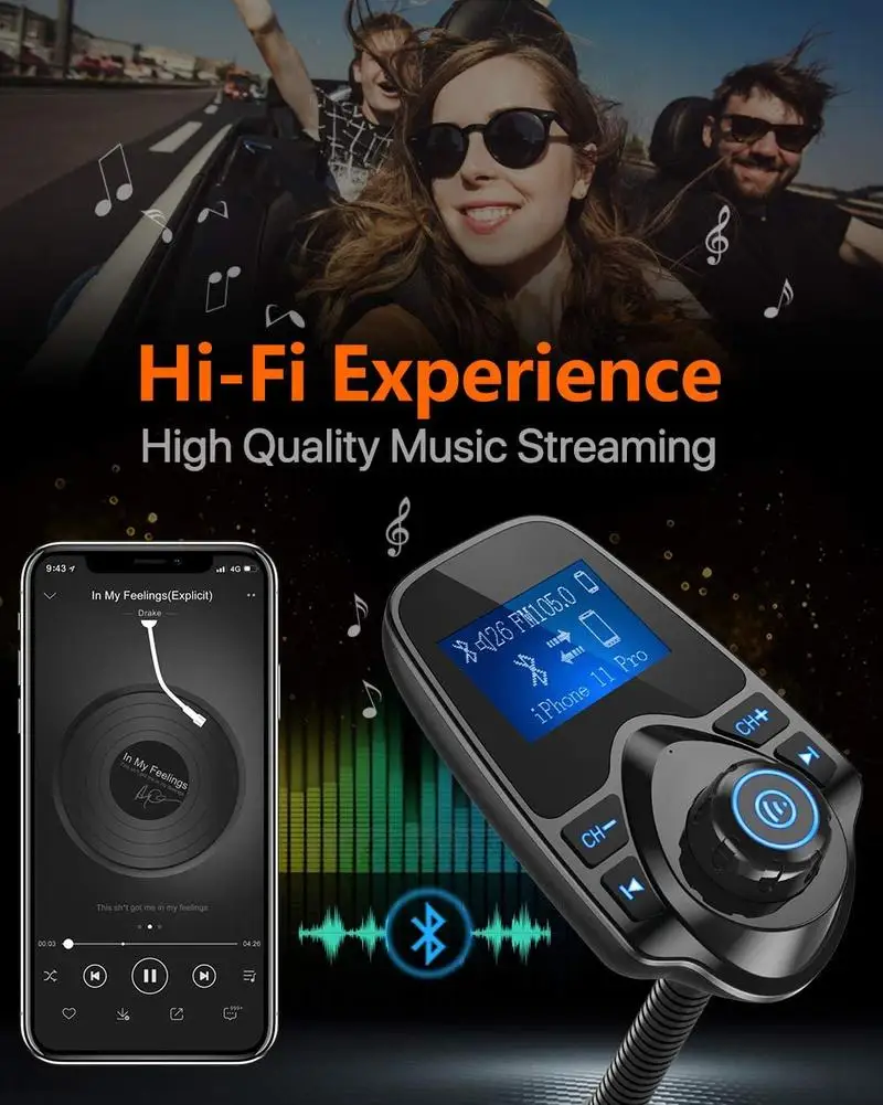 

Car Bluetooth Music Player Mp3 Fm Fm Transmitter Car Bluetooth Car Charger