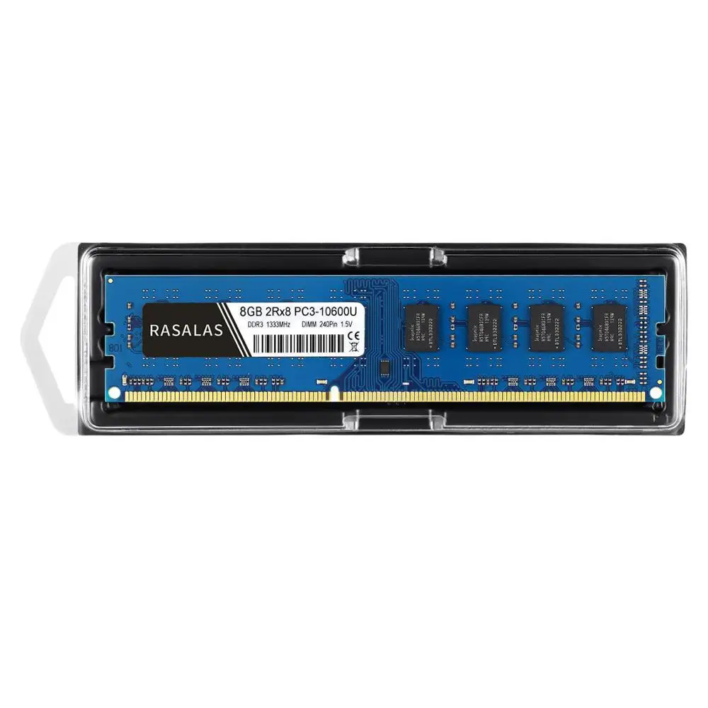 Rasalas 8GB 2Rx8 PC3 10600U DDR3 1333Mhz 1 5V 240Pin NO ECC DIMM Desktop PC RAM Memory Blue|Оперативная память| |