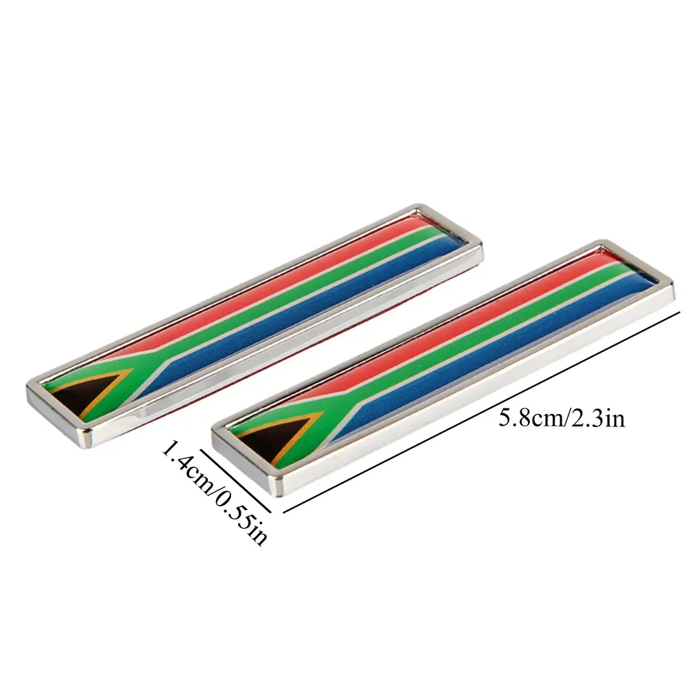 1 пара национальный флаг Южной Африки горячие металлические наклейки