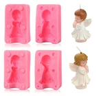 3D Angel Детские Силиконовые Формочки для кексов фигурки жениха и невесты; Fondant (сахарная) формы торт ко дню рождения украшения инструменты Конфеты глины форма для шоколадной мастики