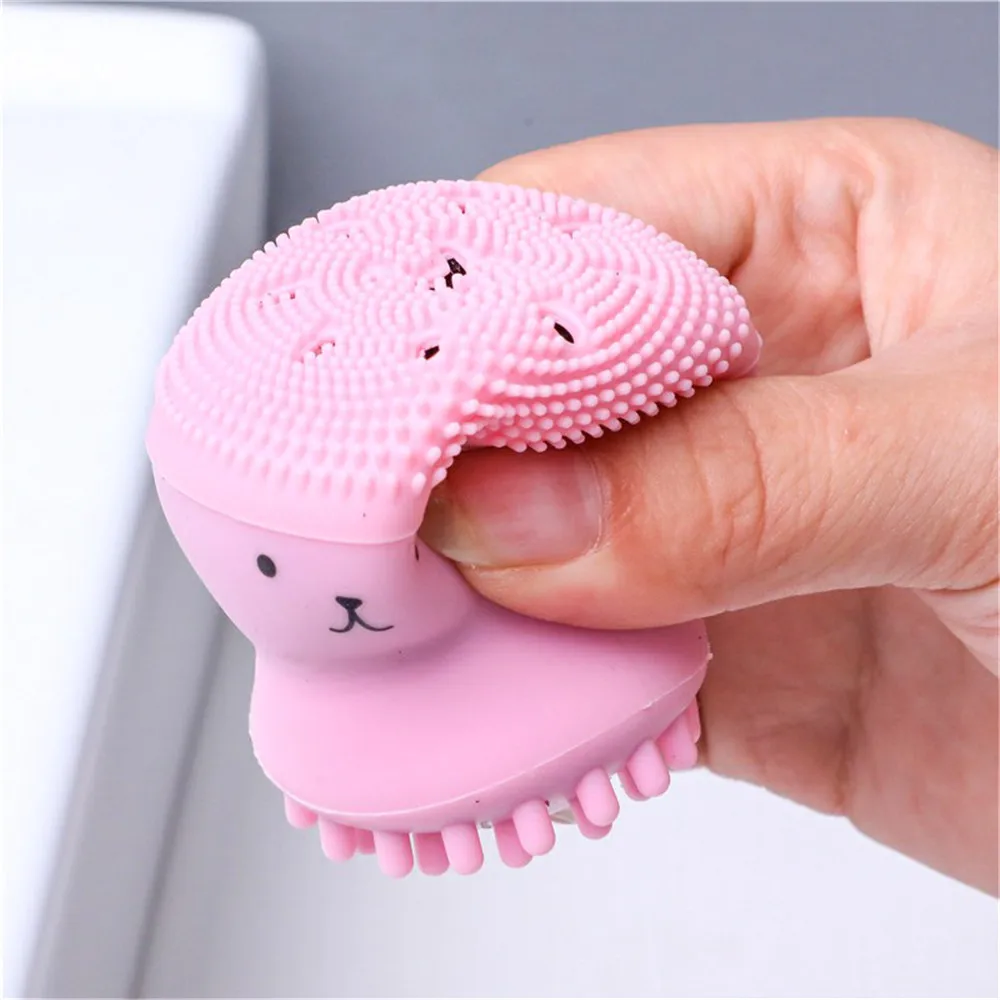 

Lovely Octopus Silicone Wash Face Cleansing Brush Pore Acne Exfoliante Skin Care Tool Beauty Health Massager For Face Limpiador