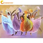 CHENISTORY DIY масляная краска ing по номерам цветная танцовщица женщина Рисование по номерам ручная краска ed уникальный подарок 60x75 см рамка для фото