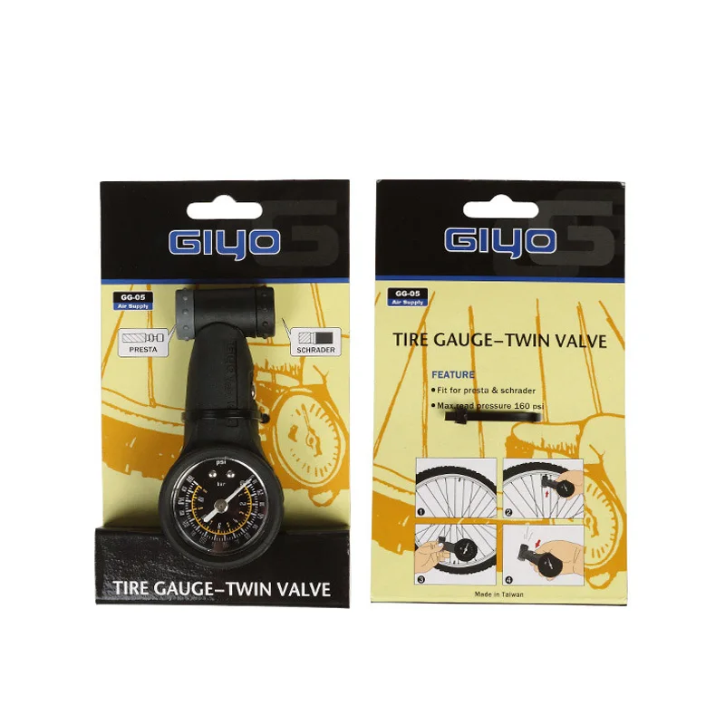 Профессиональный манометр для шин велосипеда 160 PSI клапаны Schrader Presta воздушного