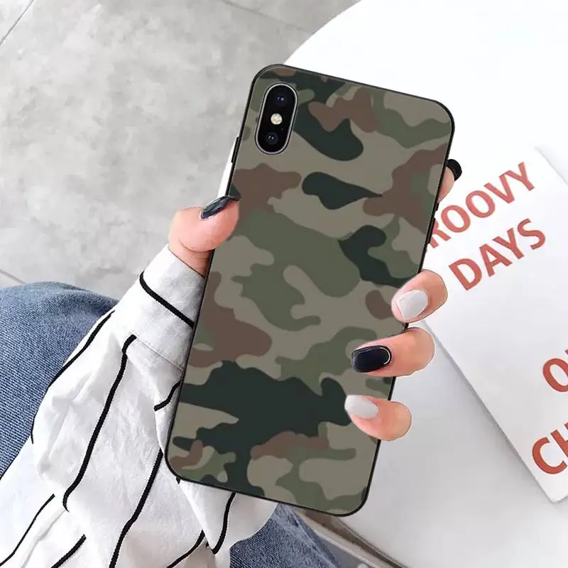 

Military Army Camo Camouflage Pattern Phone Case for iPhone 11 12 pro XS MAX 8 7 6 6S Plus X 5S SE 2020 XR mini