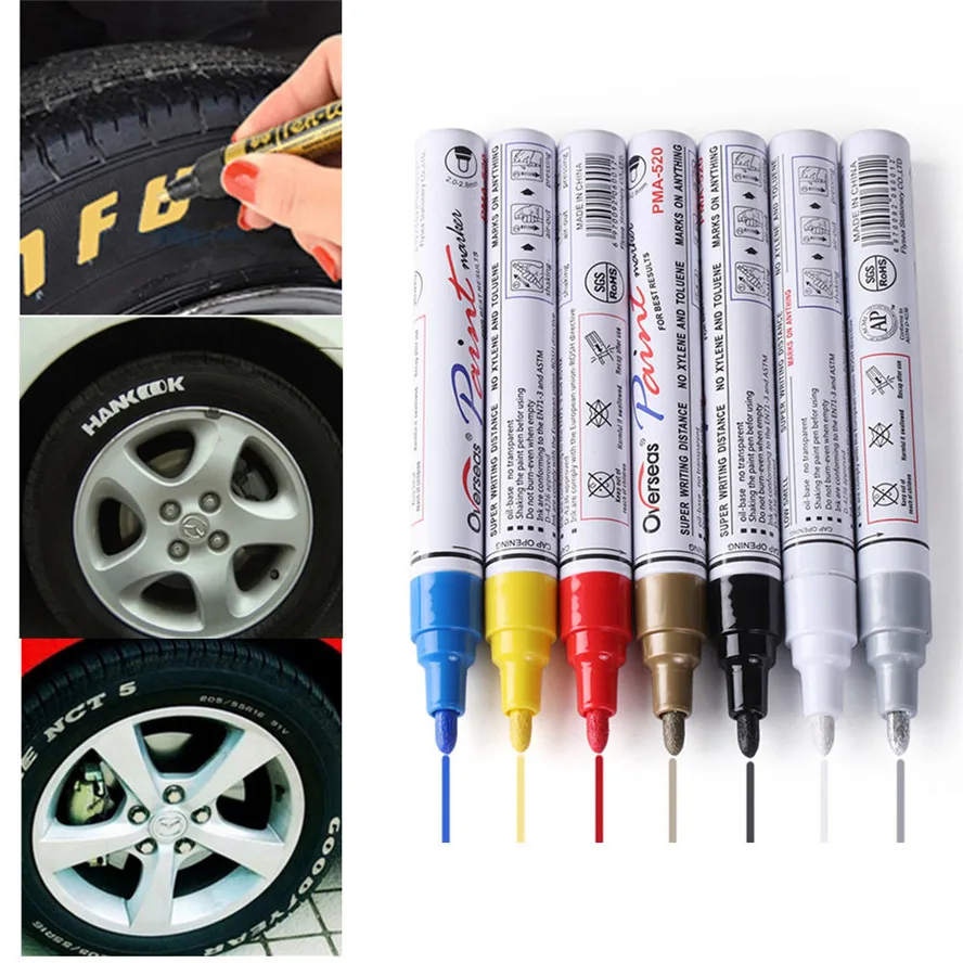 Car Pen Tyre Tires Paint Markers Marker for Kia KND-4 Spectra5 Spectra Rio5 Multi-S Amanti Opirus Magentis Borrego | Автомобили и