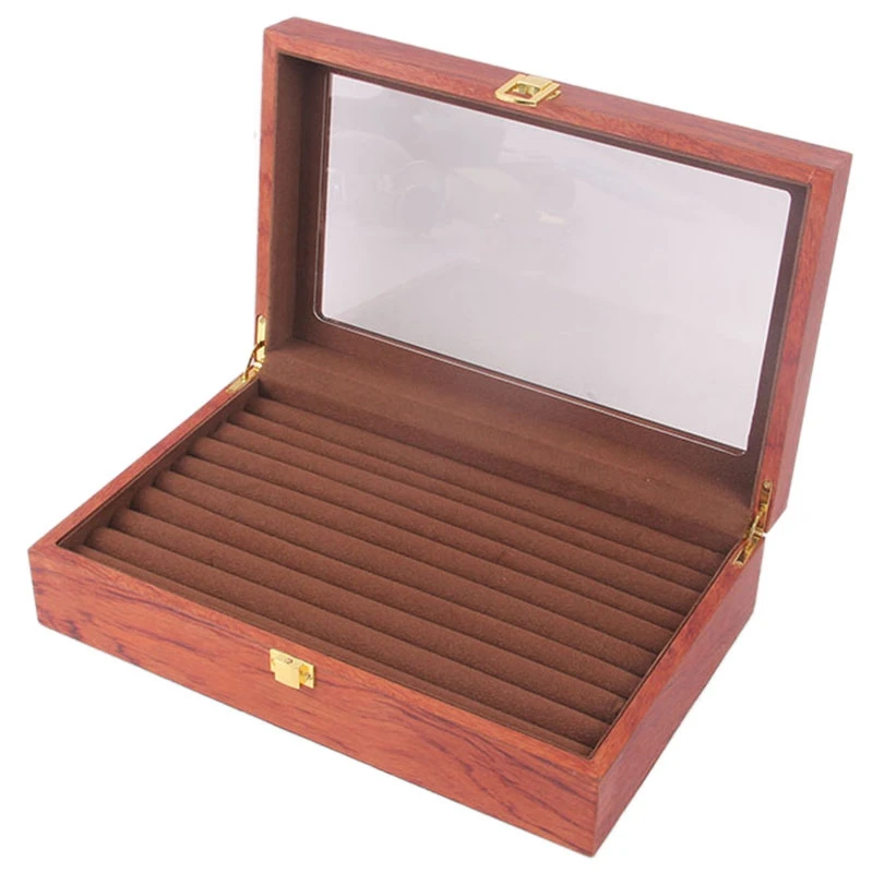 

Upgraded Wood Box With Glass Window Display Case Earring Organizer Box Jewelry Organizer Holder Jewelry Display Box