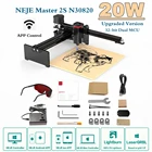 Настольный беспроводной лазерный гравер NEJE Master 2S с ЧПУ, принтер с Bluetooth, Модернизированная версия лазерной резки, деревообрабатывающий станок, 20 Вт