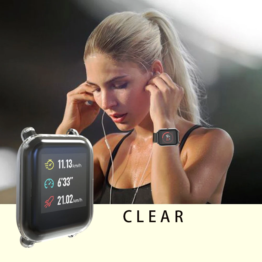 Чехол для смарт часов защита Huami Amazfit Bip чехол с защитной пленкой экрана