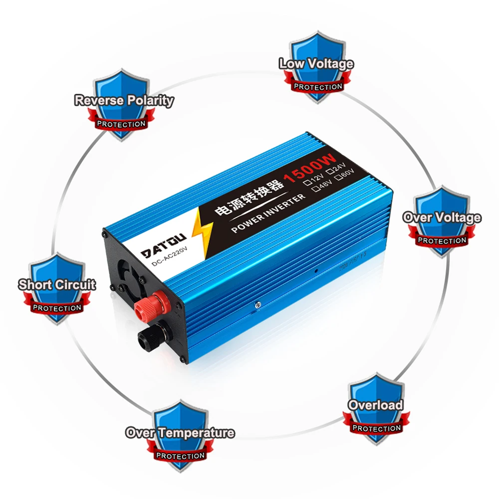 1500 Вт автомобильный инвертирующий усилитель мощности DC12V 24V до 220V 240V