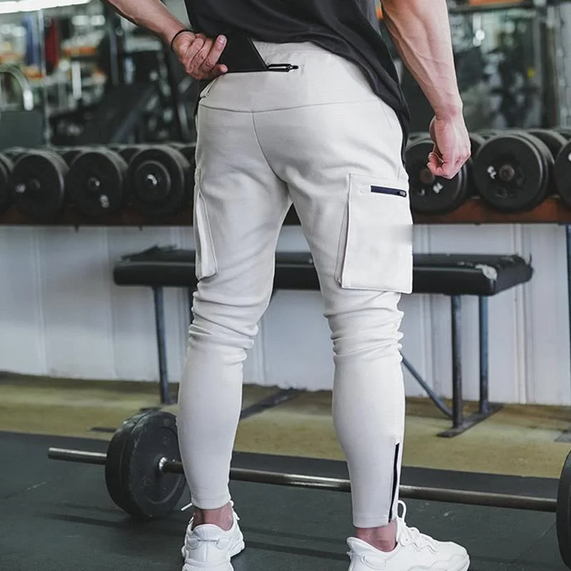 

Men's jogging pocket design sweatpants New cotton camouflage men's fitness multi-pocket jogging pants fashion training suit