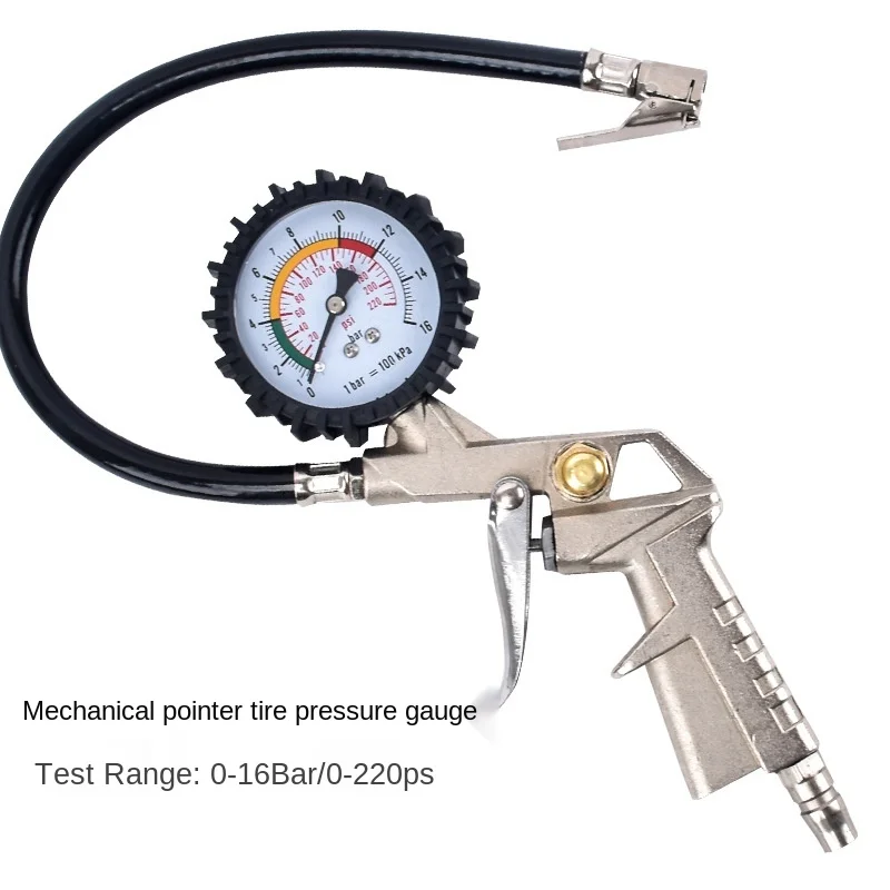 

Universal 1pc 220 PSI Tyre Air Inflator Dial Pressure Meter Gauge Air Line Tyre Pump Pressure Dual Air ChuckTester For Car Truck