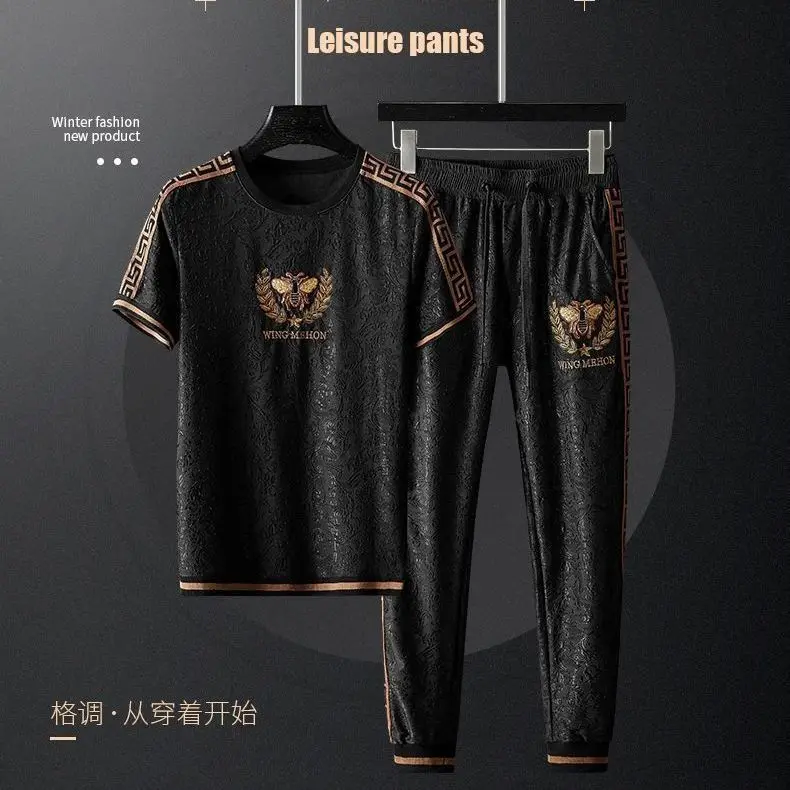 

Men's sports Outfits short sleeve trousers casual two-piece men's jacket summer