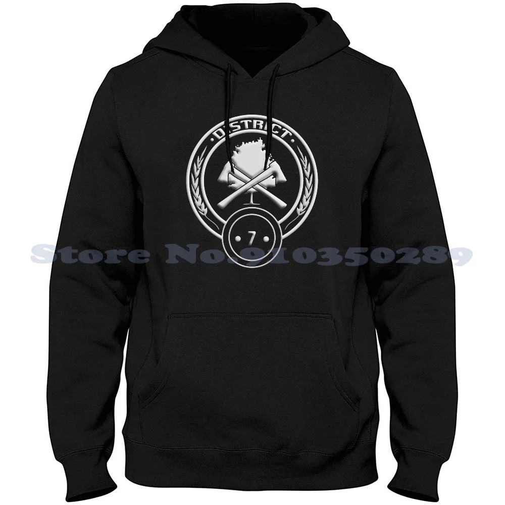 

District 7 - Lumber Long Sleeve Hoodie Sweatshirt Hunger Games Catching Fire Suzanne Collins Katniss Everdeen District 7 Symbol