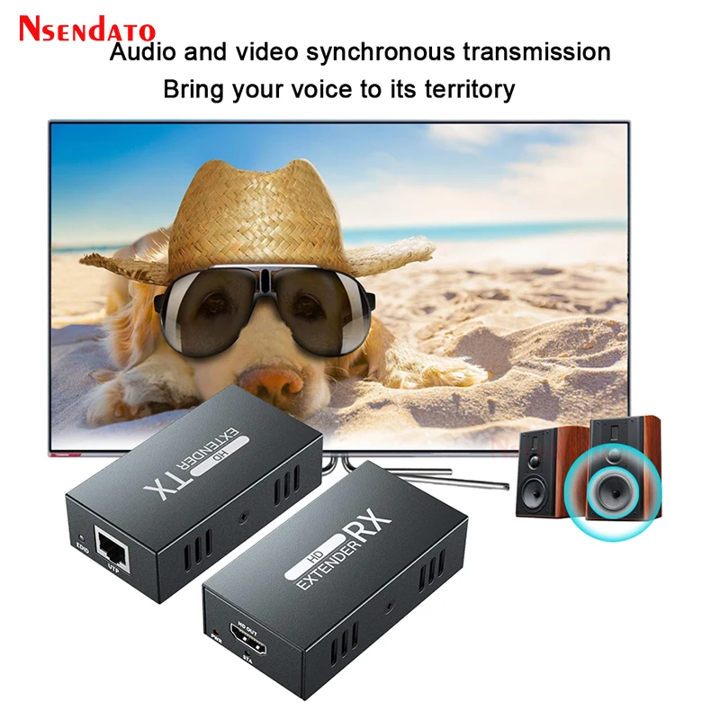 50m 1080P 60Hz HD Extender RJ45 1x1 Splitter Wireless Transmitter Sender&ampReceiver cable with Cat6 ethernet for PC TV | Электроника