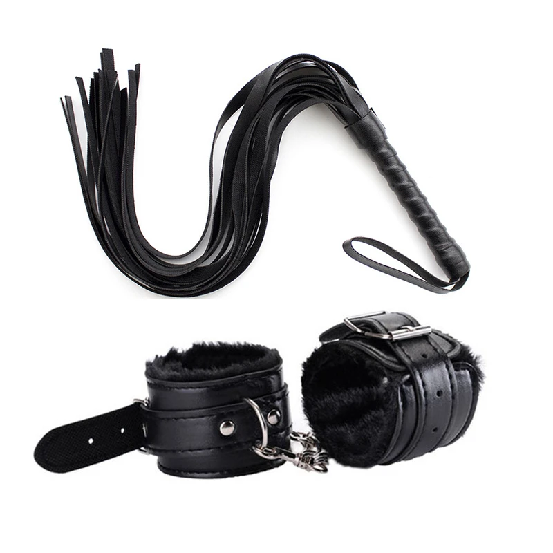 2 шт./компл. из искусственной кожи эротические наручники плетка БДСМ рабство раб