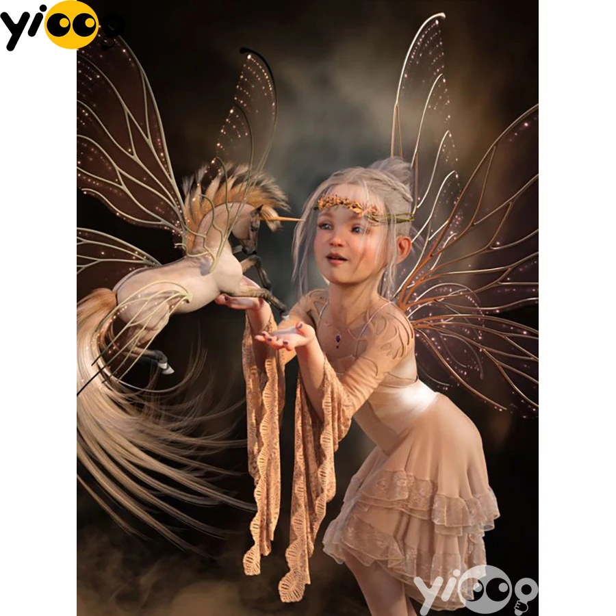 

Full Square/Round Drill Diamond Painting Cross Stitch Embroidery Girl and Unicorn Rhinestone Mosaic Home Decor Gift AX2519