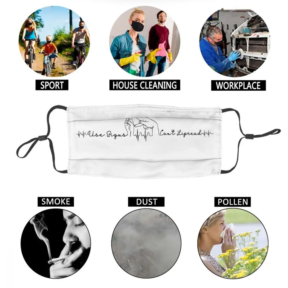 

Hard Of Hearing Non-Disposable Face Mask Hearing Impaired Deaf Anti Haze Dustproof Mask Protection Cover Respirator Mouth Muffle