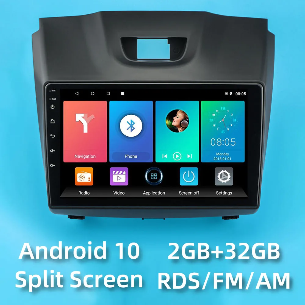 

2 Din Android 10 Car Radio For Chevrolet S10 Isuzu DMAX 2015-2018 9" Screen GPS Navigation Multimedia Player Audio Autoradio