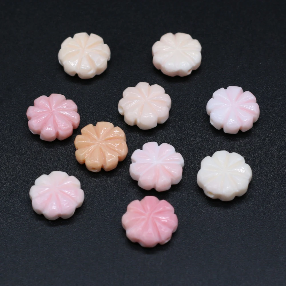 

Wholesale Natural Shell Beads Flat Round Flower Shape Spacer Bead for Fine Jewelry Making Girls Necklace Bracelet Gifts