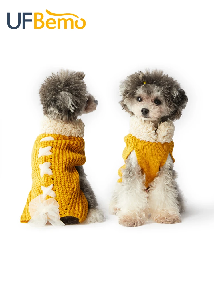 Свитер для собак UFBemo пуловер кошек теплая водолазка маленьких питомцев
