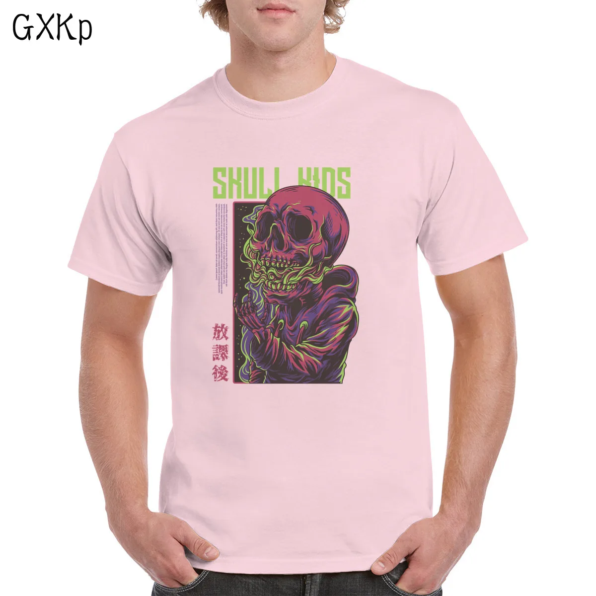 

Skull Ki T-shi Uni Hip Hop T-shi Ro Style ic tops 100% Cats Clothing Women/Men