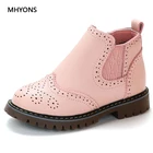 Розовые короткие ботинки для девочек, кожаные ботинки Мартенс ручной работы, детская обувь для младенцев, кроссовки, весна-осень 2019