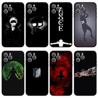 cool anime silhouette phone case for iphone 11 12 13 pro max xr x xs max 5 5s se 2020 7 8 6 6s plus silicone back cover