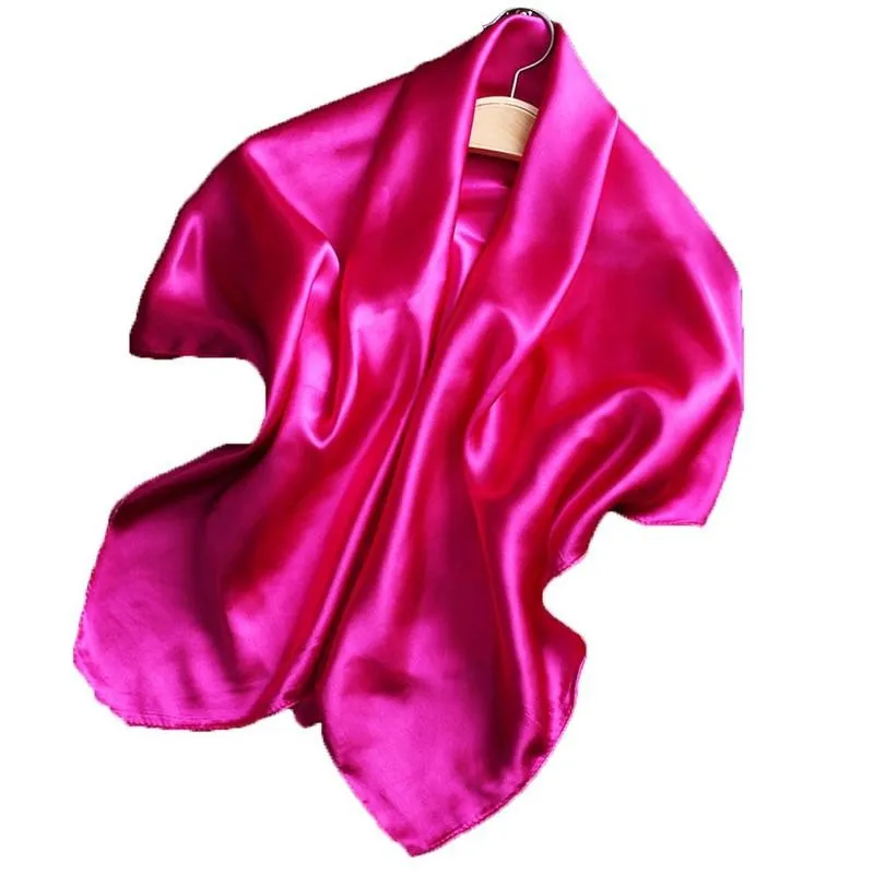 

Women Fashion Headscarf Silk Square Scarf 70*70cm Neck Tie Warp Hair Neckerchief Female Soft Band Bag T0U7