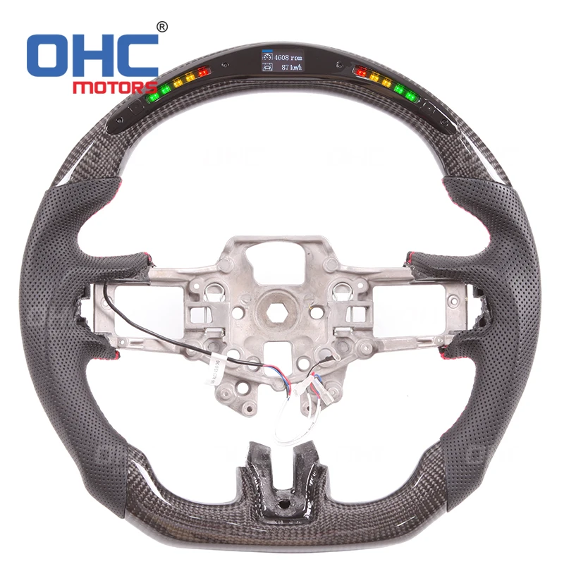 

LED Smart Carbon Fiber Steering Wheel Compatible With Mustang 2015-2017