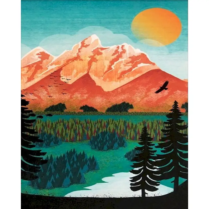 

GATYZTORY Paint By Number Mountain Landscape Drawing On Canvas HandPainted Art Gift DIY Pictures By Number Kits Home Decor