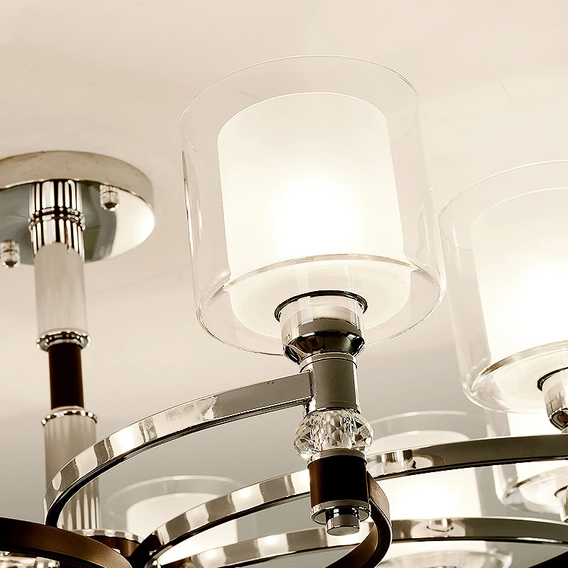 

Nordic Led Chandeliers Lighting Iron Chandelier For Living room Bedroom Dining room Lighting Loft Light Glass Hanglamp Ceiling