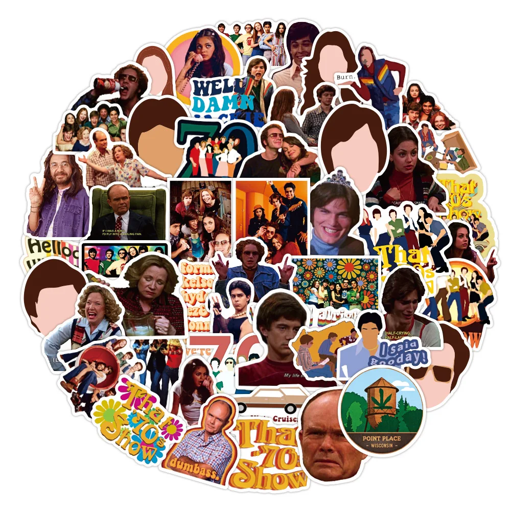 

10/50 шт. классические комедийные 70s Show Стикеры s DIY скейтборд холодильник телефон путешествия гитары для катания на сноуборде Мотоцикл Чемодан игрушка Стикеры