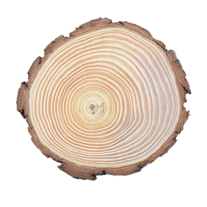 1pcs 15CM 6-15 см толщиной 1 упаковка из натуральной сосны круглые необработанные деревянные ломтики круги с деревом коры бревна диски DIY ремесла Свадебная вечеринка живопись - Цвет: 1pcs 15CM