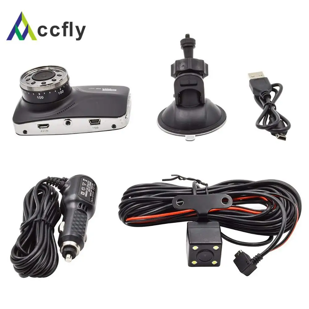 

ACCFLY Dual Dash Cam 1080P Full HD Front Rear Camera for Cars, Driving Recorder IR Sensor 170 Angle 3 Inch LCD Packing Monitor
