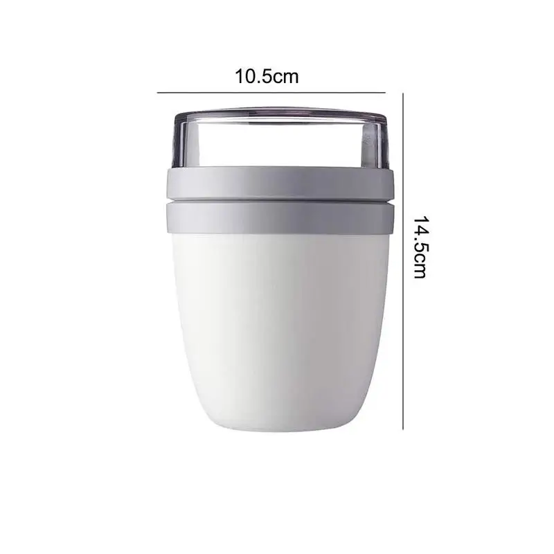 

2-In-1 700Ml Lunch Cup Creatieve Draagbare Reizen Verse Houden Kom Gaan Lunchbox Yoghurt moer Verse Houden Cup