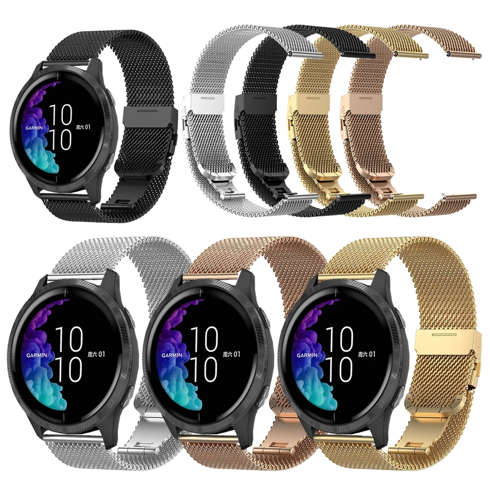 Металлический Миланский ремешок на запястье для Garmin Venu GarminActive GarminMove 3 люкс стиль