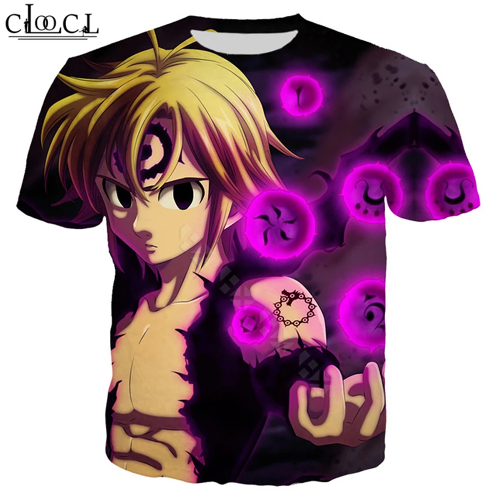 

Hot Sale Classic Anime The Seven Deadly Sins 3D Printed T-shirt Unisex Fashion Casual Short Sleeve Harajuku Roun Neck Oversize