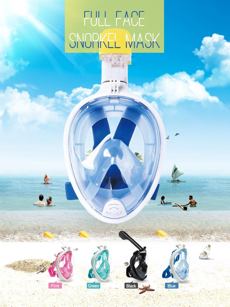 Комплект для подводного плавания незапотевающая маска дайвинга на все лицо