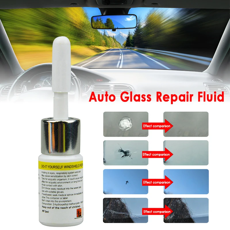 

Automotive Glass Repair Fluid Kit All-Purpose Window Windshield Glass Cleaner Glass Crack Chip Repair Gel Household Detergent