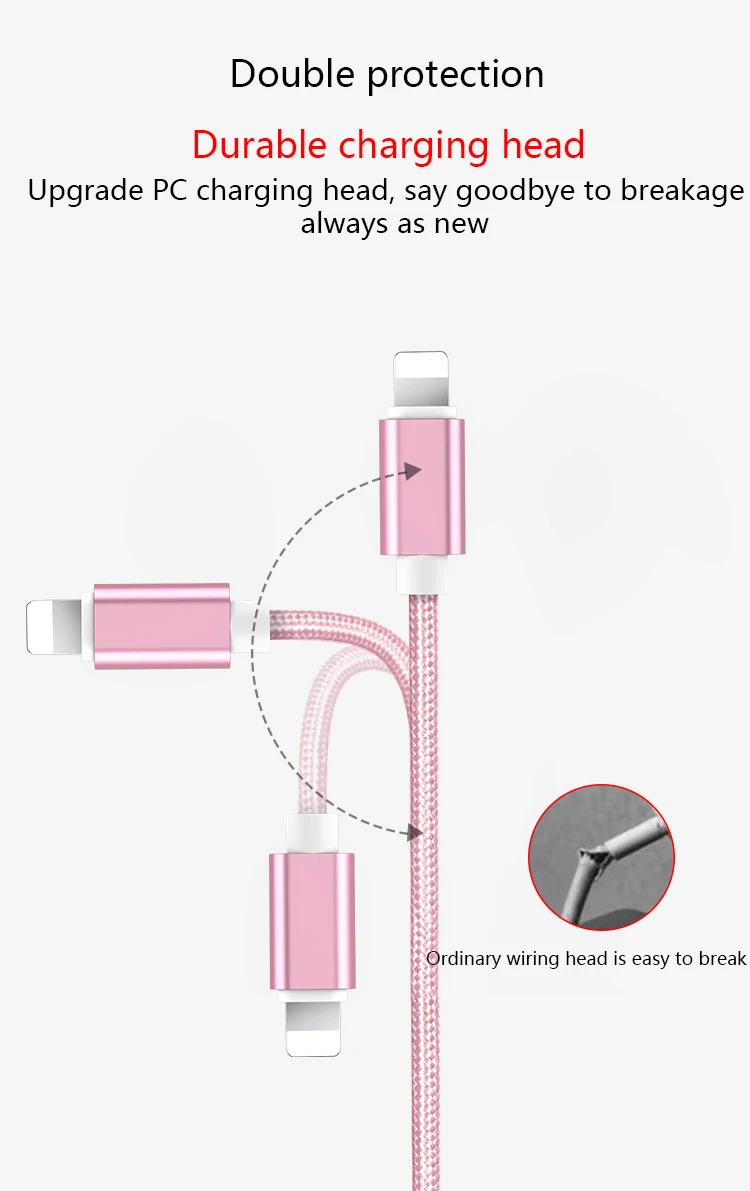 Кабель Micro USB Oincase de datos de carga rapida нейлоновая оплетка 1 м 2 м 3 м USB кабель для iPhone 11 7 6 S Plus X XR MRX
