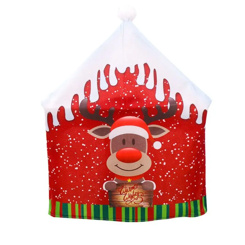 Горячая Распродажа Рождественские декоративные чехлы для стульев обеденное