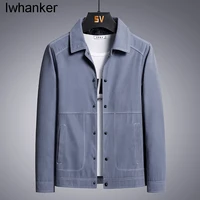 mens jacket autumn new fashion leisure middle aged elderly business high end suede jacket mens wear