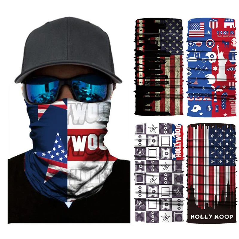 Мужская маска бандана для лица с национальным флагом|Шарфы| |
