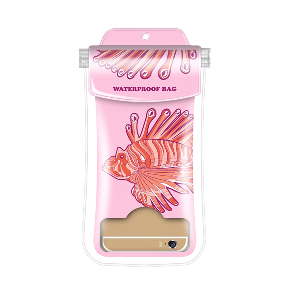 Colorful Fish Полезный подводный карман для сотового телефона водонепроницаемый чехол для мобильного телефона герметичный чехол для телефона защитный чехол для каякинга подводного плавания - Цвет: Colorful Fish