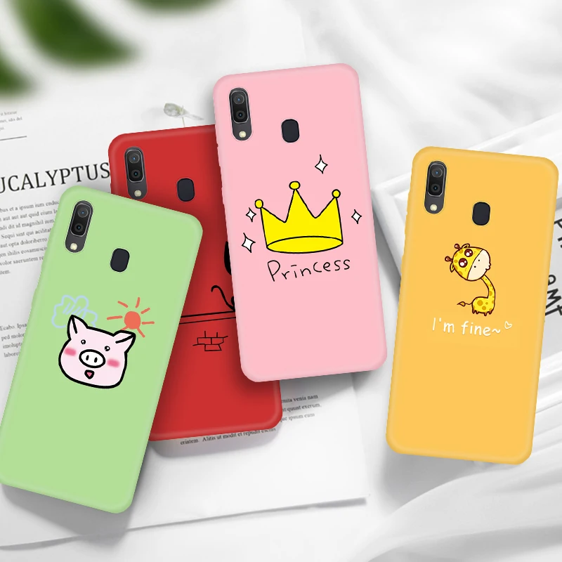Cute Cat Pattern Phone Case For Samsung Galaxy A70 A60 A50 A40 A30 A20 A10 M40 M30 M20 M10 A7 2018 Silicon TPU Cover |