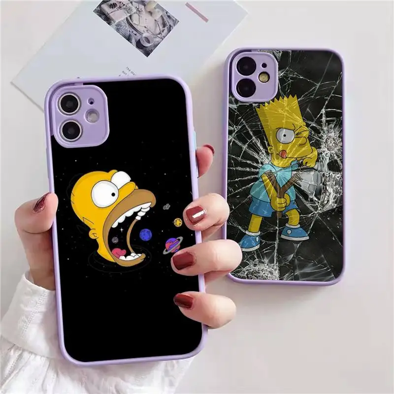 

Homer J-SImPsoN S-Simpsoning Phone Case For iphone 13 12 11 xr xs x 7 8 pro max Plain Soft TPU Silicone Clear Case Cover