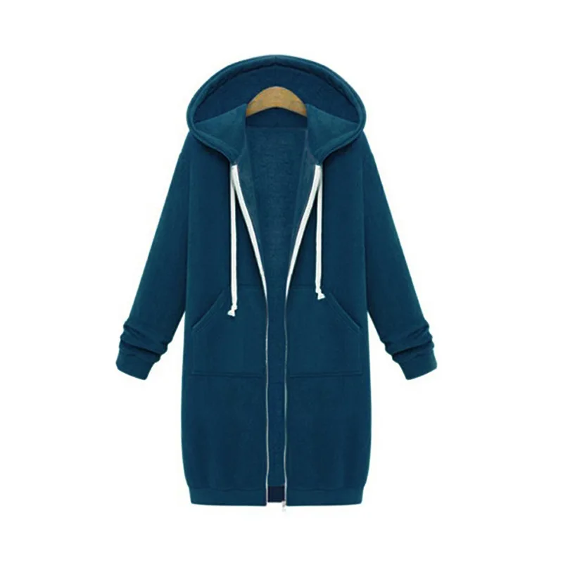 

Autumn Women Hooded Hoodies Girls Long Sleeve Winter OverSize Coat 3xl 4xl 5xl Thick Blue Jacket Casual Sweatshirt Ladies Tops